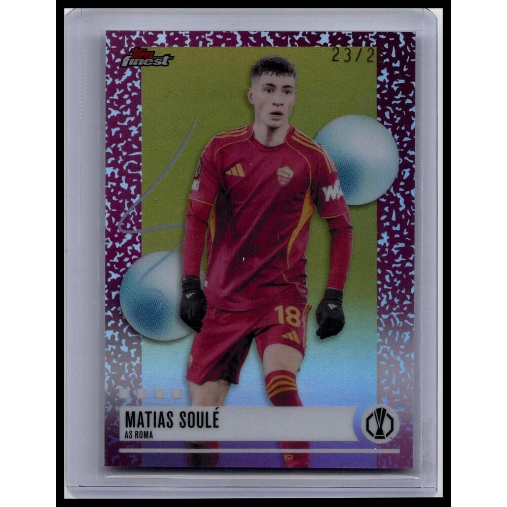 2025-26 Finest UEFA Matias Soulé #278 Roma Orange Refractor #/20